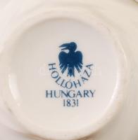 Hollóházi teás készlet, jelzett, hibátlan