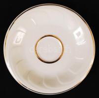 Hollóházi mokkás készlet, jelzett, apró lepattanás a cukortartón