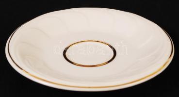 Hollóházi mokkás készlet, jelzett, apró lepattanás a cukortartón