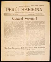 1929 Perúi Harsona, a perúi spanyolok politikai lapja magyar nyelven