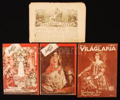 1908-1944 Vegyes újság tétel-A Vasárnapi Újság 55. évfolyamának 4. száma, a Magyar Nő II. évfolyamának 2. és 4. száma, a Tolnai Világnapja 34. évfolyamának 10. száma