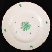 Herendi antik virág mintás lapostányér készlet    (6db), kézzel festett, hibátlan, jelzett, d:25 cm,...