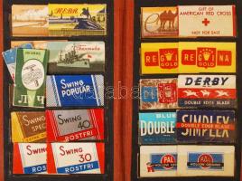 30 db borotvapenge-címke két kis berakóban, majdnem mind klf