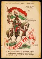 Rákóczi emlék. A dicső fejedelem és bujdosó társainak hazahozatala emlékére rendezendő ünnepélyek teljes anyaga. Középiskolai kiadás. Összeáll. Szeghalmi Gyula. Temesvár, 1906, Polacsek Könyvkereskedés. Tulajdonosi bejegyzéssel.