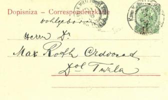 Sarajevo, Israelitischer Tempel / synagogue, Hebrew New Year greeting