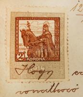 1913 Kolozsvár városi okmánybélyeg 10 x 1K okmányon