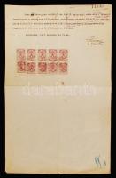 1913 Kolozsvár városi okmánybélyeg 10 x 1K okmányon