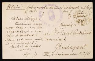 Schamschula Rezső tábornok a fronton. Saját kézzel írt tábori fotólap / Autograph written photo card of Hungarian general