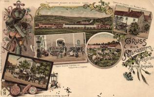 Marija Zvijezda, Mariastern; Käserei des Klosters / cheese manufacture, litho