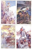 13 db klf. Hadsegélyező Hivatali képeslap  / 13 versch. AK des Kriegsfürsorgeamtes