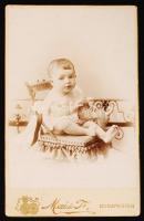 cca 1870 keményhátú fotó Mai Manó és társa múterméből 11x17 cm