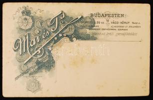 cca 1870 keményhátú fotó Mai Manó és társa múterméből 11x17 cm