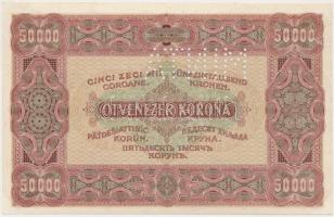 1923. 50.000K "MINTA" perforcióval, piros "000" számozással T:I-
Hungary 1923. 5...