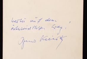 Printed autograph of former Austrian Chancellor Bruno Kreisky, on photo Bruno Kreisky volt osztrák k...