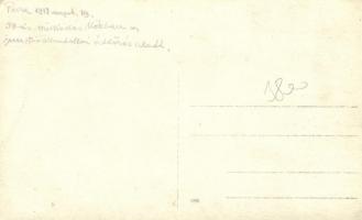 1918 Egy 38-as ágyú működés közben / WWI Hungarian military, a 38 cm cannon, photo (EK)