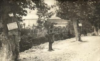 1918 Conegliano szélén, avagy csendélet / WWI Hungarian military, executed traitors from the Czech-Slavic legion, photo