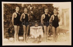 cca 1930 Magyar öttusázók, köztük Kapuvári Zalán