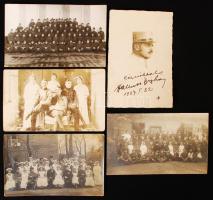 cca 1930 5 db katonai fotólap / military photos