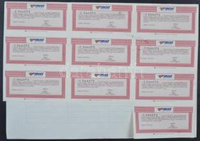 Budapest 1998. "IBUSZ" elsőbbségi részvénye 1000Ft-ról, szelvényekkel T:I-