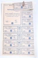 Miskolc 1926. "Miskolczi Gőztéglagyár Részvénytársaság" részvénye 20P-ről, szelvényekkel T...