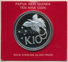 Pápua Új-Guinea 1976. 10K Ag dísztokban tanúsítvánnyal T:PP 
Papua New Guinea 1976. 10 Kina Ag in or...