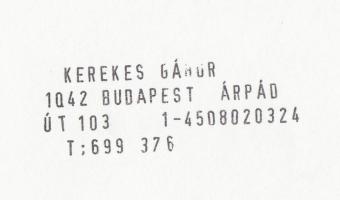 cca 1985 Kerekes Gábor pecséttel jelzett vintage fotója egy fát szállító lovas szánról, 18x24 cm