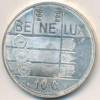 Hollandia 1994. 10G Ag "Benelux szerződés" T:PP Netherlands 1994. 10 Gulden Ag "BE-NE-LUX Treaty" C:PP