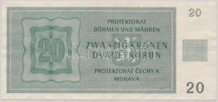 Német 3. Birodalom / Cseh-Morva Protektorátus 1944. 20K T:II-
German Third Reich / Protectorate of B...