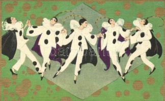 Ballet dancers, Italian art postcard; Ballerini & Fratini 256 s: Chiostri