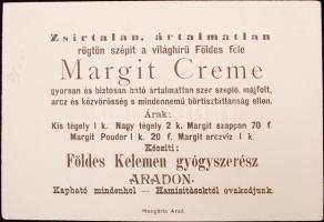 cca 1900  Ausztia-Magyaroroszág térképe és címerének lithografált képe. Földes Kelemen aradi gyógysz...