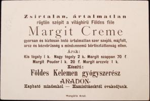 cca 1900 Dánia térképe és címerének lithografált képe. Földes Kelemen aradi gyógyszerész reklámkárty...