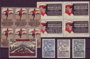 1903-1935. Sport és autó, 24 db levélzáró / Sport und Automobil, 25 Vignetten