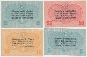 Olaszország/Velence/osztrák-magyar megszállás 1918. 5c (2x) + 10c + 50c T:I,I- 
Italy/Venice/Austro-...