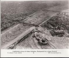 1963. február, Járai Rudolf (MTI) légifelvétele a Dunáról, a Gellért hegyről, 21x24 cm