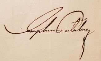 1813 József nádor (1776-1847) saját kezzzel aláírt hivatalos levele ép viaszpecséttel / 1813 Ex offo letter of with autograph signature of Joseph Palatin with intact wax-seal