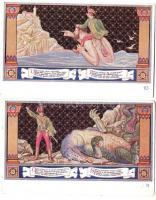 10 db lap a János vitéz sorozatból / 10 Stk Märchenillustrationen