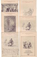 Aus A. Hendschels Skizzenbuch 9 db művészlap / 9 Künstlerkarten