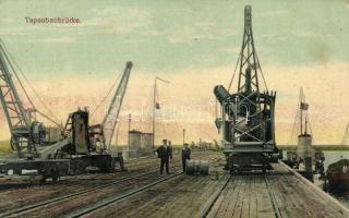 Tapaubaubrücke; Verlag von Max Grill, Tsingtau / K.u.K. bridge construction (fl)