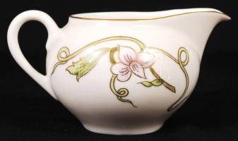 Zsolnay tavasz mintás teás készlet, kézzel festett, jelzett, hibátlan, eredeti dobozában