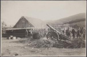 1916 Radnalajosfalva (Carlibaba, Kirlibaba) nehéztüzérség / Heavy artillery in Bukovina 14x10 cm