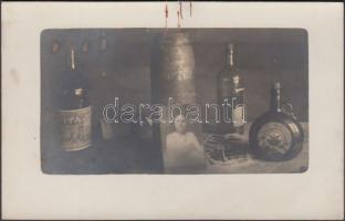 cca 1916 Csendélet a fronton. Fotólap.
