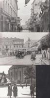 cca 1930-1940 Kolozsvári városképek és életképek lóvasúttal, autóval, székely emlékművel , 7 db fotó...