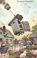 Des Bauern Himmelfahrt, humour, F.E.D. Serie 409. s: Arthur Thiele