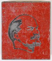 Ólom nyomóforma Lenin fejjel, 5,3×4,5 cm