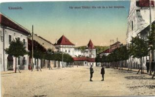 Késmárk, Vár utca, Tököly féle vár, katolikus templom / street, castle, Catholic church