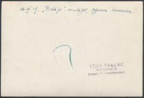 1939. július 14. Tőry Ferenc: A budapesti Balázs vendéglő vacsora társasága, a falon egy Törley rekl...