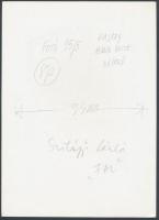 cca 1990 Szilágyi László: Fal, aláírt vintage fotóművészeti alkotás, 23x17 cm