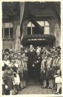 1928 Budapest XI. Szent Gellért Szálló, Esmond Harmsworth, 2nd Viscount Rothermere látogatása, photo (EK)