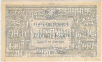 Szerbia 1886. 50D aláírás nélkül, ismeretlen cirill "PONISTENO (érvénytelenítve)" perforác...