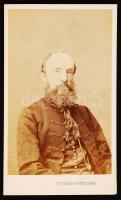 cca 1860 Révay Simon(1820-1880) besztercebányai földbirtokos, keményhátú fotó, 6x10 cm